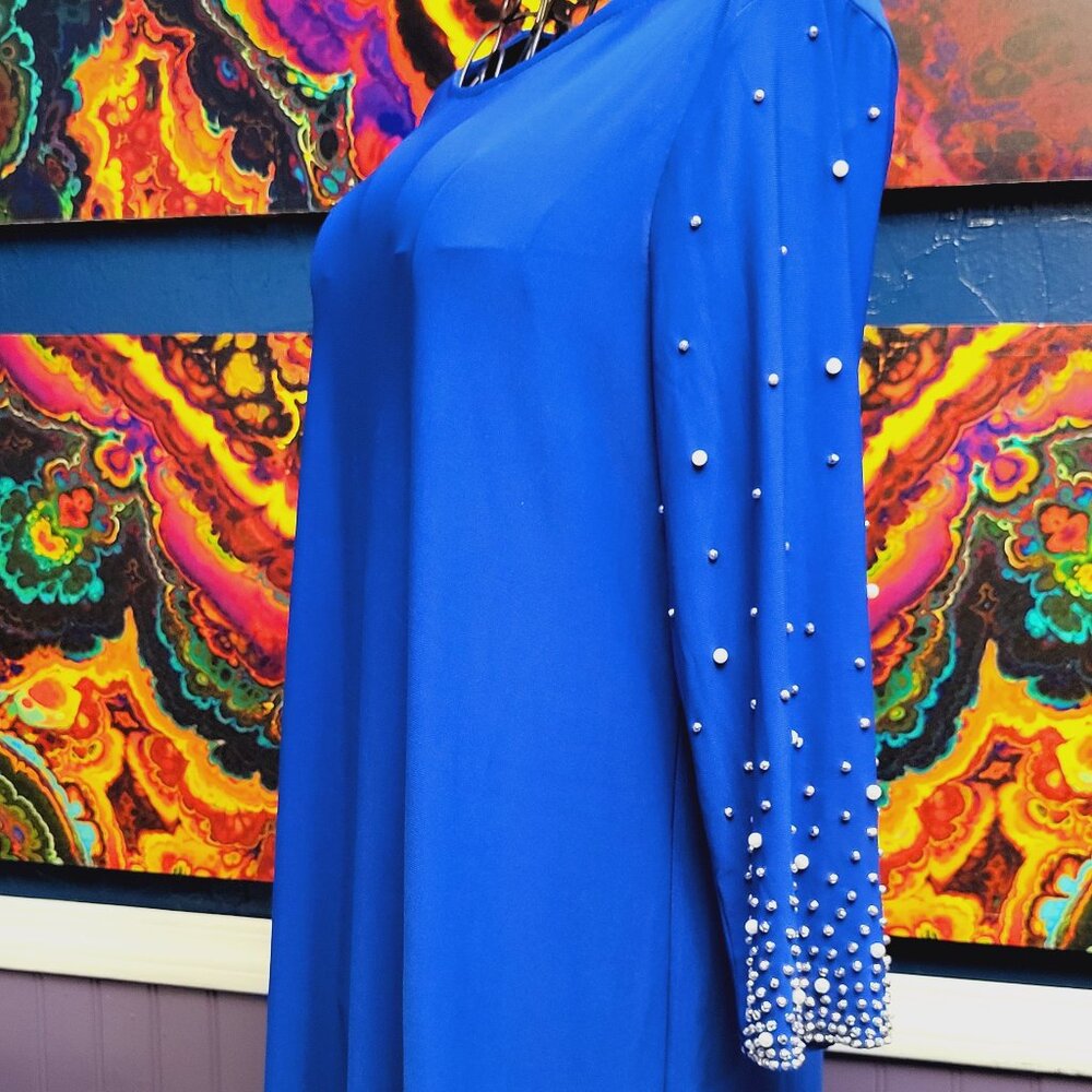 MSK ~ Sz M ~ Bright  Royal Blue Sheath Dress ~ NWT